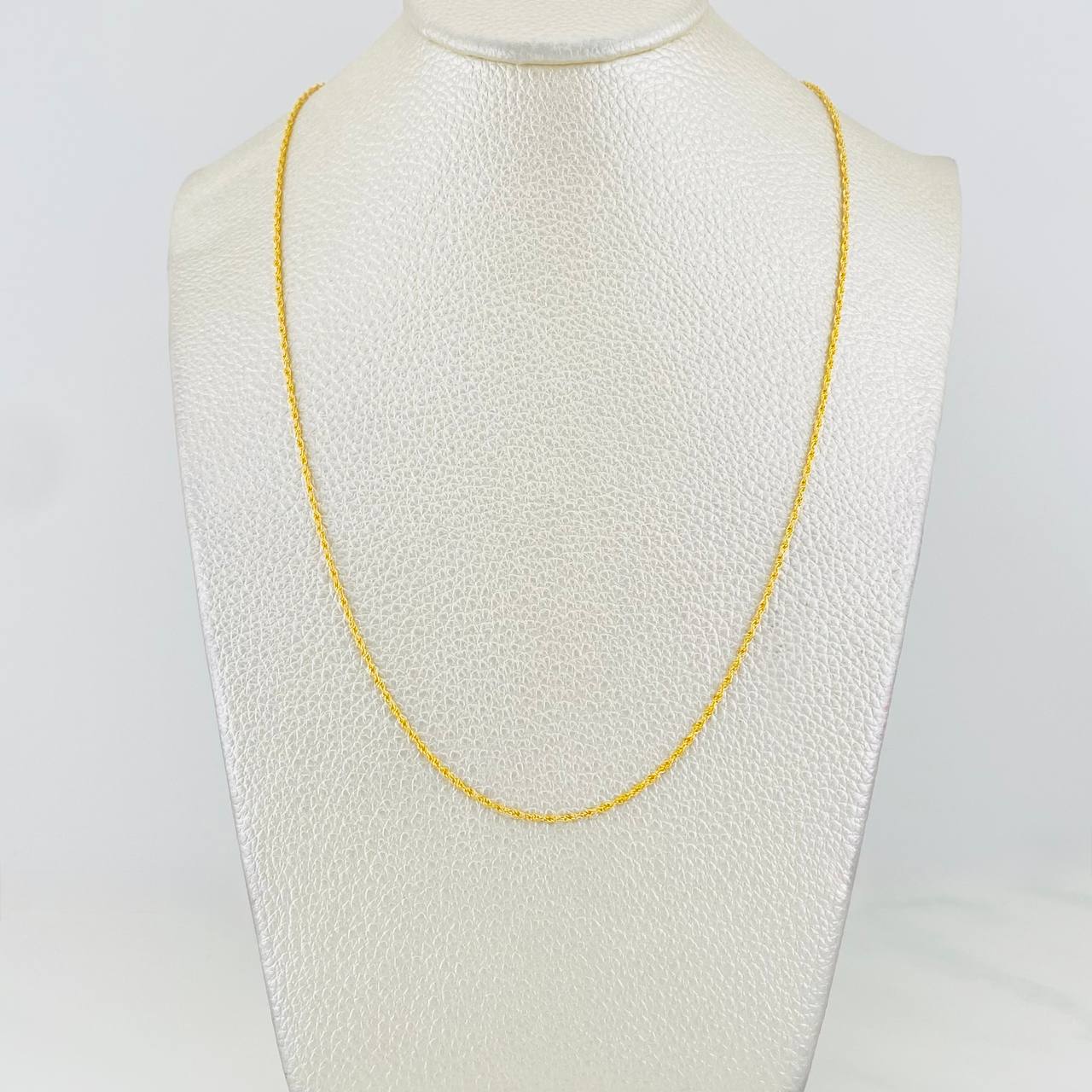 Cadena Lazo 1.15g / 60cm / 1.12mm Oro Amarillo 18K