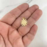 Dije Medalla 0.85gr / 2.1cm / Diamantada Oro Amarillo 18K $