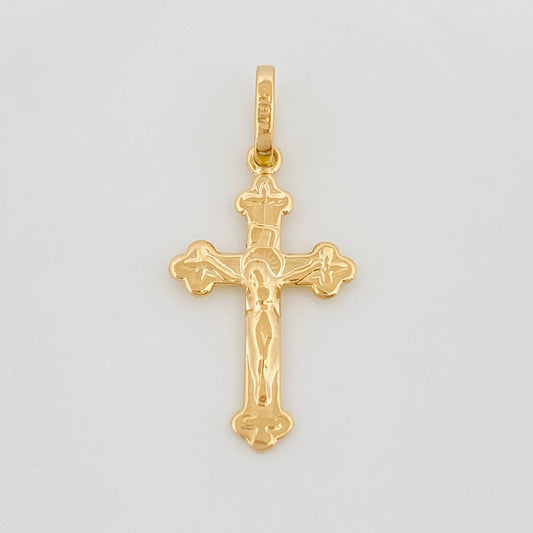 Dije Cruz Cristo Ortodoxa 0.65 g / 2.5 cm Oro Amarillo 18K