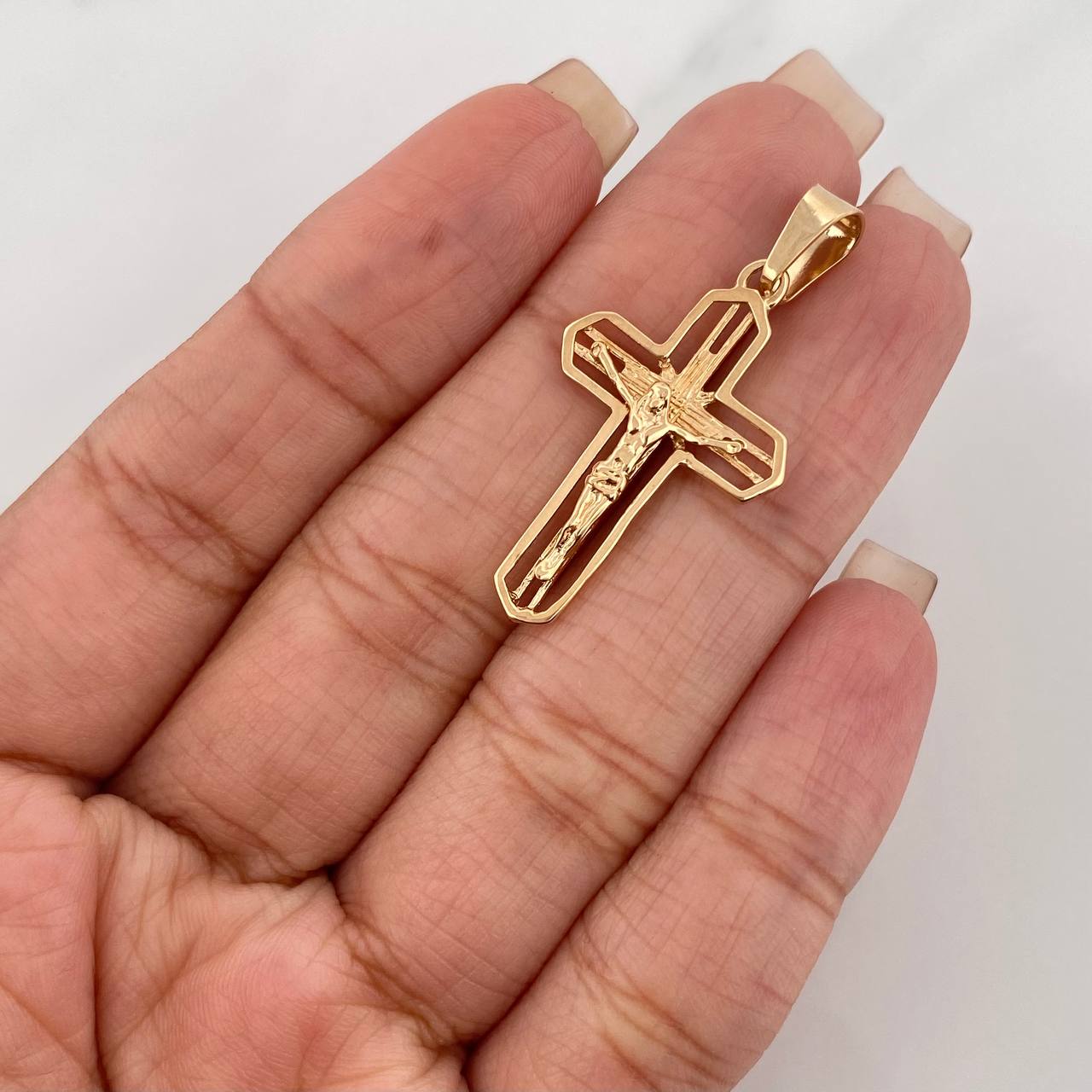 Dije Cruz 2.15 g / 3.5 cm Oro Amarillo 18K