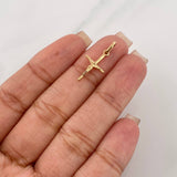 Dije Cruz Cristo 0.65 g / 2.3 cm Oro Amarillo 18K