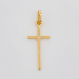 Dije Cruz Lisa 0.65 g / 2.8 cm Oro Amarillo 18K