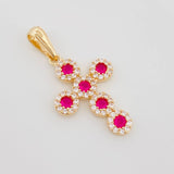 Dije Cruz Tupida 2.6 g / 3.3 cm Oro Amarillo 18K
