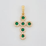 Dije Cruz Tupida 2.6 g / 3.3 cm Oro Amarillo 18K