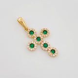 Dije Cruz Tupida 2.6 g / 3.3 cm Oro Amarillo 18K