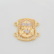 Herraje Cristo 2.75 g / 1.5 cm Dos Oros Amarillo Blanco 18K