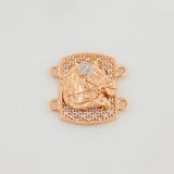 Herraje Herradura Caballo 2.55 g / 1.5 cm Dos Oros Blanco Rosa 18K