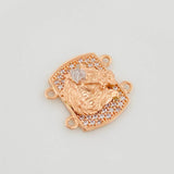 Herraje Herradura Caballo 2.55 g / 1.5 cm Dos Oros Blanco Rosa 18K