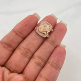 Herraje Herradura Caballo 2.55 g / 1.5 cm Dos Oros Blanco Rosa 18K