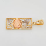 Dije Billete Dolar 3.45 g / 3.5 cm Tres Oros 18K