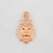 Dije Leon 3.35 g / 2.5 cm Dos Oros Blanco Rosa 18K