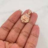 Dije Leon 3.35 g / 2.5 cm Dos Oros Blanco Rosa 18K