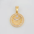 Dije Reloj Corona 3 g / 2.5 cm Dos Oros Amarillo Blanco 18K