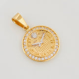 Dije Reloj Corona 3 g / 2.5 cm Dos Oros Amarillo Blanco 18K