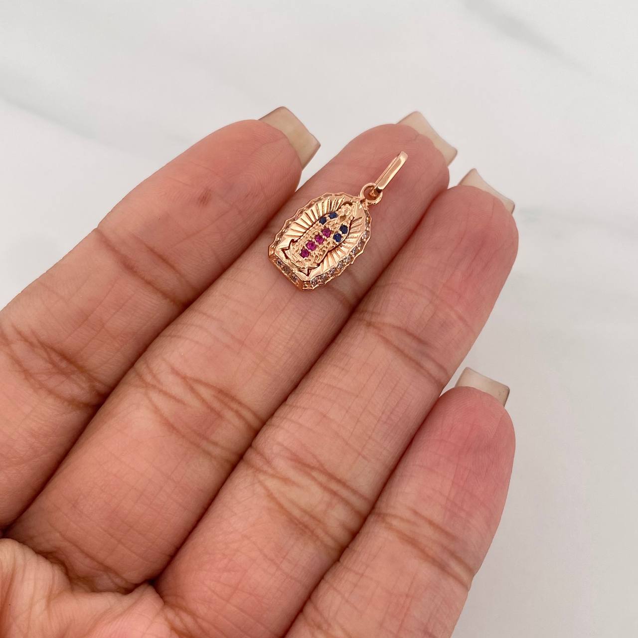Dije Virgen Guadalupe 1.2 g / 2 cm Oro Rosa 18K