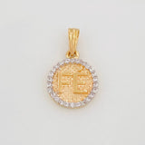 Dije Fe 1.45 g / 2 cm Dos Oros Amarillo Blanco 18K