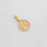 Dije Fe 1.45 g / 2 cm Dos Oros Amarillo Blanco 18K