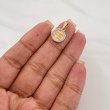 Dije Fe 1.45 g / 2 cm Dos Oros Amarillo Blanco 18K