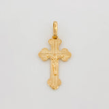 Dije Cruz Cristo Ortodoxa 1 g / 2.5 cm Oro Amarillo 18K