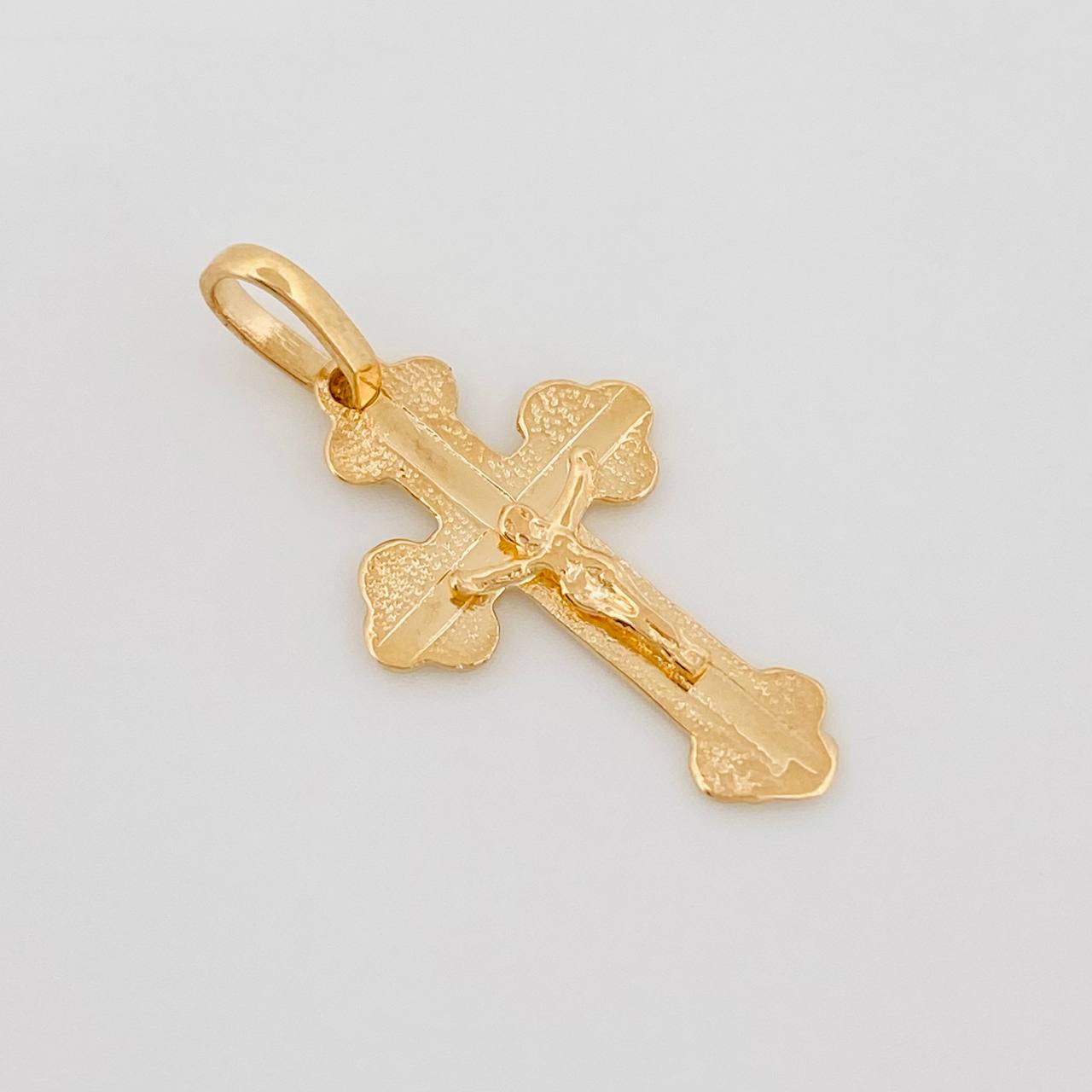 Dije Cruz Cristo Ortodoxa 1 g / 2.5 cm Oro Amarillo 18K