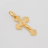 Dije Cruz Cristo Ortodoxa 1 g / 2.5 cm Oro Amarillo 18K