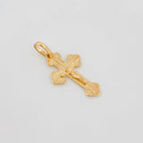 Dije Cruz Cristo Ortodoxa 1 g / 2.5 cm Oro Amarillo 18K
