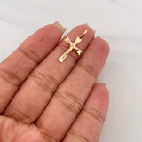 Dije Cruz Cristo Gótica 0.85 g / 2.5 cm Oro Amarillo 18K