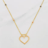 Cadena Aro Seguido Silueta Corazón 4.15 g / 46.3 cm / 3 mm Tres Oros 18K