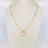 Cadena Aro Seguido Silueta Corazón 4.15 g / 46.3 cm / 3 mm Tres Oros 18K