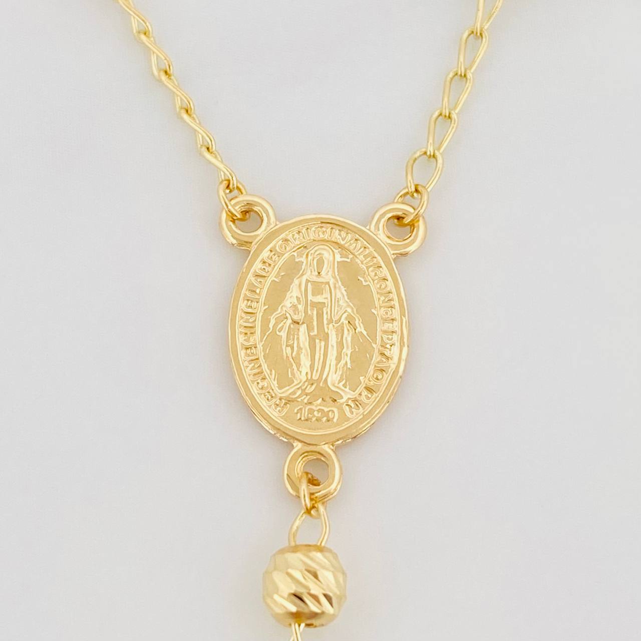 Rosario Virgen Milagrosa 11.5 g / 59 cm / 4 mm Oro Amarillo 18K