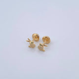 Topos Conejo 0.65gr / Circones Verde Blancos Oro Amarillo 18K $