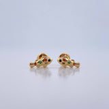 Topos Pez 1gr / Circones Naranja Amarillo Verde Café Oro Amarillo 18K &