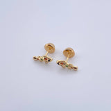 Topos Pez 1gr / Circones Naranja Amarillo Verde Café Oro Amarillo 18K &