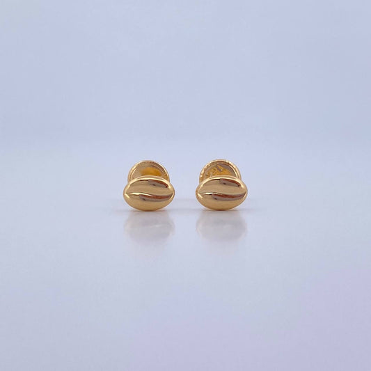 Topos Grano Café 0.5gr / Liso Oro Amarillo 18K &