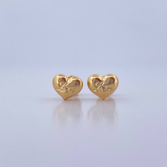 Topos Corazon Love 0.65gr / Troquelados Oro Amarillo 18K &