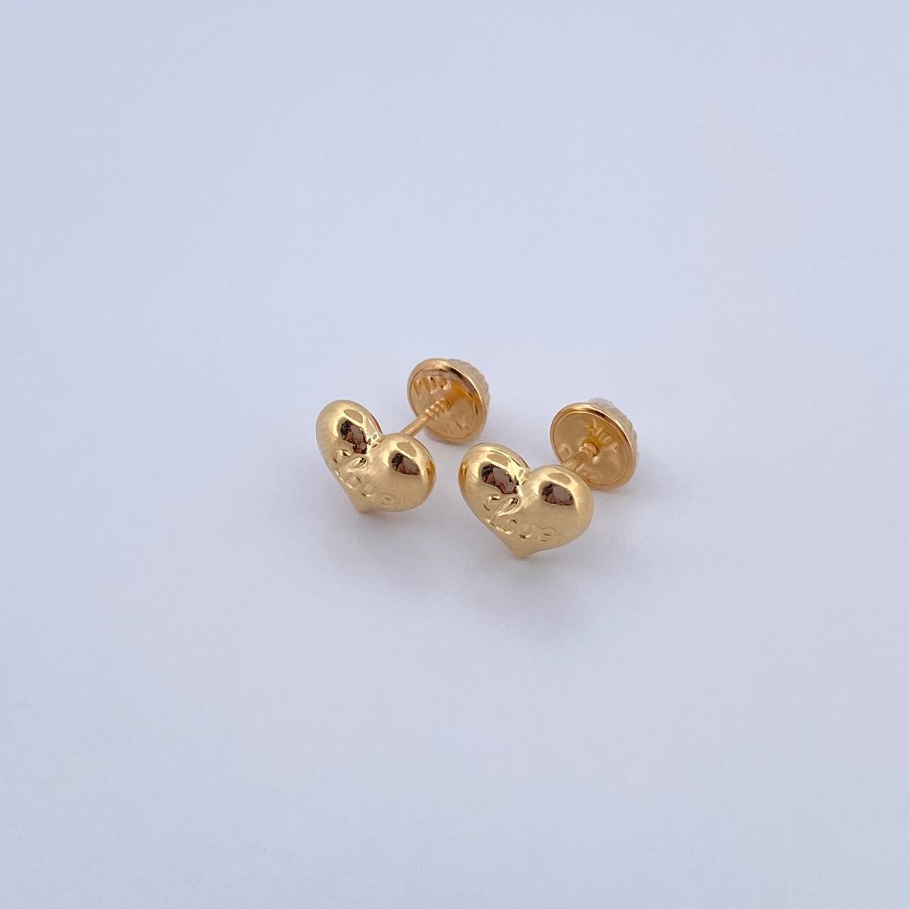 Topos Corazon Love 0.65gr / Troquelados Oro Amarillo 18K &