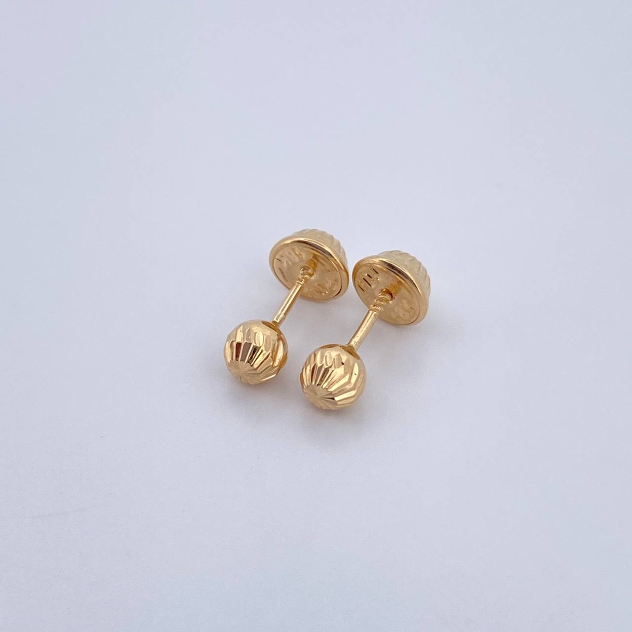 Topos Bola 0.5gr / 4mm Diamantada Oro Amarillo &