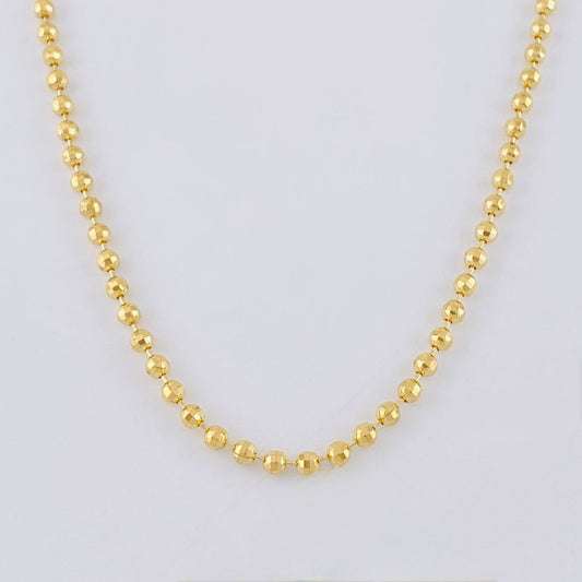 Cadena Militar Diamantada 10.3 g / 71 cm / 2 mm Oro Amarillo 18K