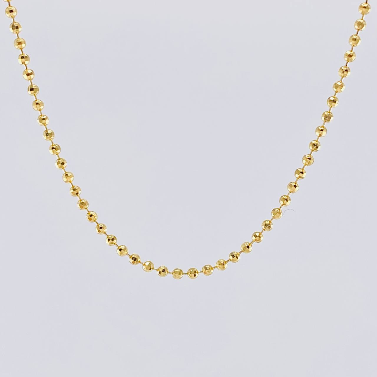 Cadena Militar Diamantada 10.3 g / 71 cm / 2 mm Oro Amarillo 18K