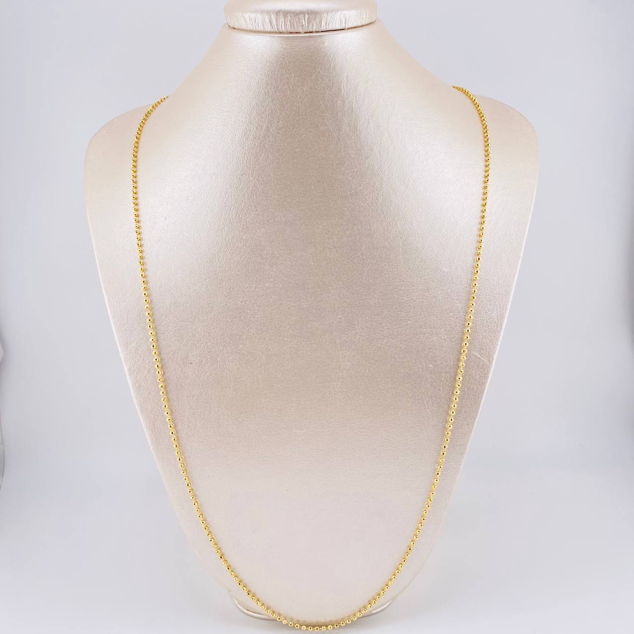 Cadena Militar Diamantada 10.3 g / 71 cm / 2 mm Oro Amarillo 18K
