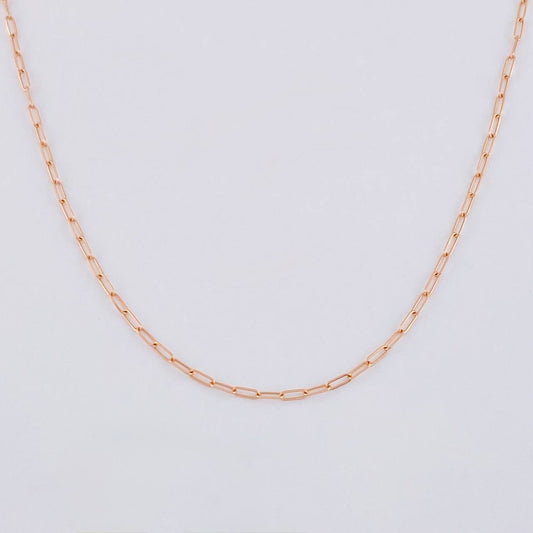 Cadena Cajón 0.85 g / 40.5 cm / 0.6 mm Oro Rosa 18K (Copia)
