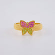 Anillo Mariposa Burbuja 3.7 g / T7 1/4 Oro Blanco 18K