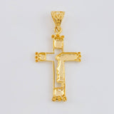 Dije Cruz Silueta Rostro 3.2 g / 4.2 cm Oro Amarillo 18K