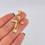 Dije Cruz Silueta Rostro 3.2 g / 4.2 cm Oro Amarillo 18K