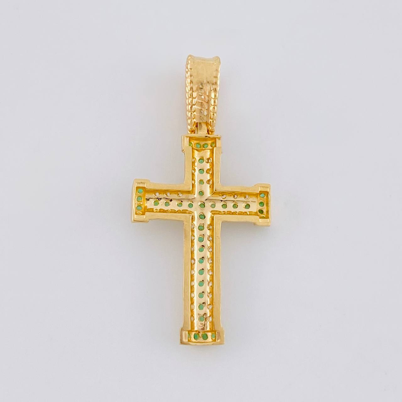 Dije Cruz Tupida 2.55 g / 3 cm Oro Amarillo 18K