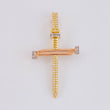 Dije Cruz Clavos 4.4 g / 4.6 cm Tres Oros 18K
