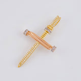 Dije Cruz Clavos 4.4 g / 4.6 cm Tres Oros 18K