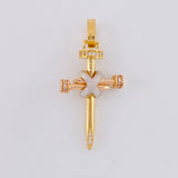 Dije Cruz Clavo 3.95 g / 3.5 cm Tres Oros 18K