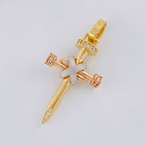 Dije Cruz Clavo 3.95 g / 3.5 cm Tres Oros 18K
