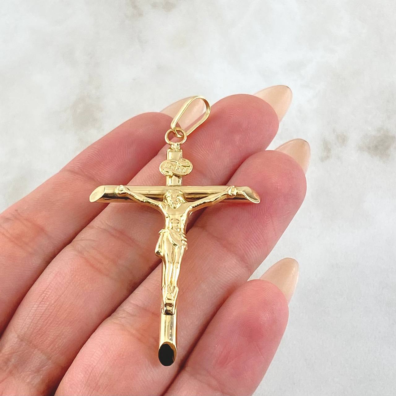 Dije Cruz Cristo 2.4gr / 5.8cm / Oro Amarillo 18K *
